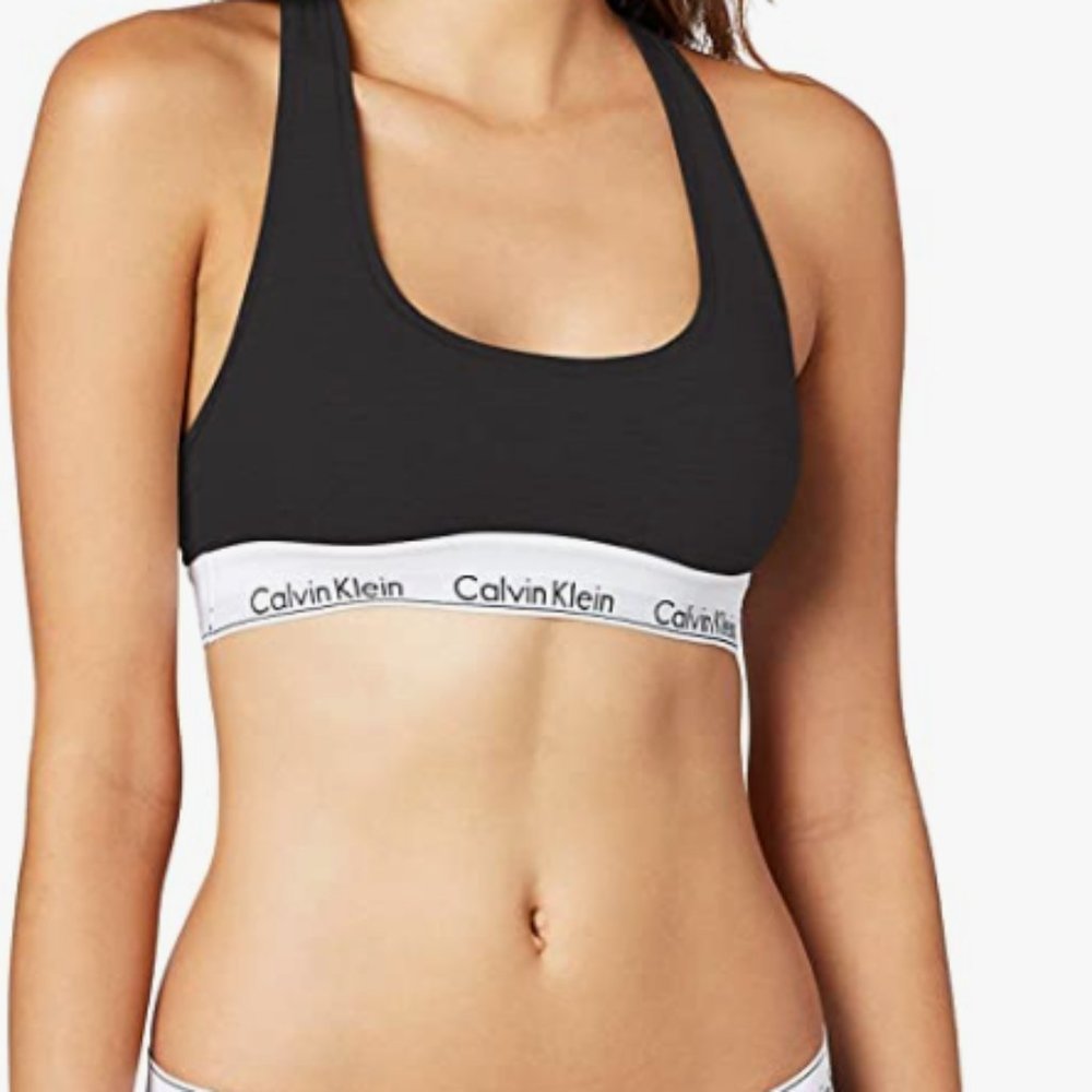 Calvin Klein Women's Black Modern Cotton Naturals Unlined Wireless Bralette